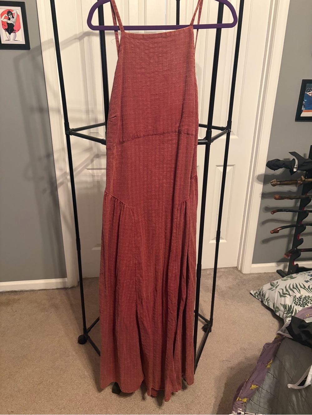 Torrid Festi Women’s Rust Maxi Dress with Spaghetti Straps
